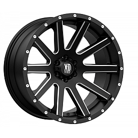 KMC Wheel 20 Diameter - 24 Offset Aluminum Black Single - XD81821068724N