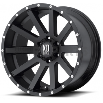 KMC Wheel Heist XD818 - 20 x 9 Black With Natural Flange - XD81829058730