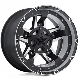 KMC Wheel XD827 Rock Star III 17 x 9 Black With Natural Spokes - XD82779054512N