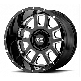 KMC Wheel XD828 - 20 x 9 Black With Natural Accents - XD82829087312N