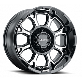 Ultra Wheel Commander 124 - 17 x 9&nbsp;Black With Diamond Cut Face - 124-7935U+12
