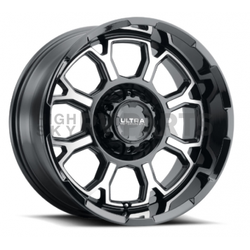 Ultra Wheel Commander 124 - 17 x 9 Black With Diamond Cut Face - 124-7935U+12
