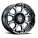Ultra Wheel Commander 124 - 17 x 9 Black With Diamond Cut Face - 124-7935U+12