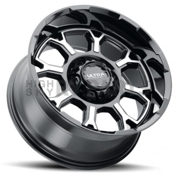 Ultra Wheel Commander 124 - 17 x 9 Black With Diamond Cut Face - 124-7935U+12-1