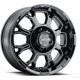Ultra Wheel Commander 124 - 17 x 9&nbsp;Black With Natural Accents - 124-7935BM+18