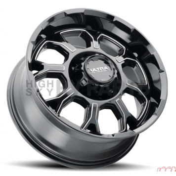 Ultra Wheel Commander 124 - 18 x 9 Black With Diamond Cut Face - 124-8935U+12-1