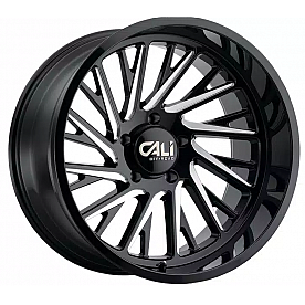 CALI Off-Road Wheel 9114 Purge - 24 x 14&nbsp;Black With Natural Accents - 9114-24436BM