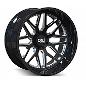 CALI Off-Road Wheel 9115 Invader - 24 x 14&nbsp;Black With Natural Accents - 9115-24436BM