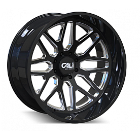 CALI Off-Road Wheel 9115 Invader - 20 x 10&nbsp;Black With Natural Accents - 9115-2136BM