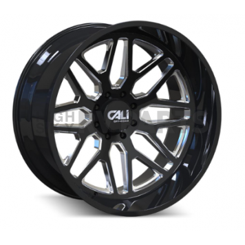 CALI Off-Road Wheel 9115 Invader - 24 x 14 Black With Natural Accents - 9115-24436BM