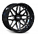 CALI Off-Road Wheel 9115 Invader - 22 x 12 Black With Natural Accents - 9115-22236BM