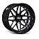 CALI Off-Road Wheel 9115 Invader - 24 x 14 Black With Natural Accents - 9115-24436BM