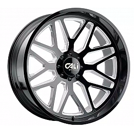 CALI Off-Road Wheel 9115 Invader - 20 x 12&nbsp;Black With Natural Accents - 9115-2236BM