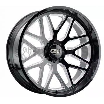 CALI Off-Road Wheel 9115 Invader - 20 x 12 Black With Natural Accents - 9115-2236BM