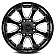 Black Rhino Wheel Sierra - 18 x 9 Black With Natural Accents - 1890SRA-25127B78