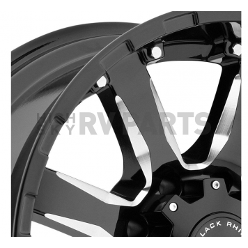 Black Rhino Wheel Sierra - 18 x 9 Black With Natural Accents - 1890SRA-25127B78-2
