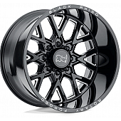 Black Rhino Wheel Grimlock - 20 x 9.5 Black With Natural Accents - 2095GRM-88165B22