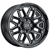Black Rhino Wheel Hollister - 20 x 9.5 Black With Natural Accents - 2095HSR-85127B71