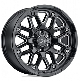 Black Rhino Wheel Hollister - 20 x 9.5 Black With Natural Accents - 2095HSR-88165B22