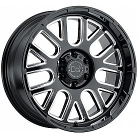 Black Rhino Wheel Pismo - 20 x 9.5 Black With Natural Accents - 2095PIS-85127B71