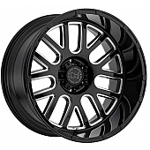 Black Rhino Wheel Pismo - 22 x 12 Black With Natural Accents - 2212PIS-46140B12