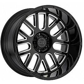 Black Rhino Wheel Pismo - 22 x 12 Black With Natural Accents - 2212PIS-46140B12
