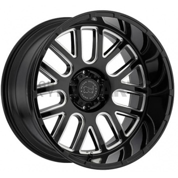 Black Rhino Wheel Pismo - 22 x 12 Black With Natural Accents - 2212PIS-46140B12