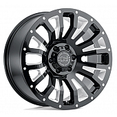 Black Rhino Wheel Pinatubo - 22 x 12 Black With Natural Accents - 2212PNT-46140B12