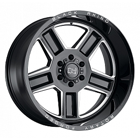 Black Rhino Wheel Canon - 22 x 14 Black With Natural Accents - 2214CAN-66140B12
