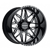 Black Rhino Wheel Twister - 22 x 14 Black With Natural Accents - 2214TWS-66140B12L