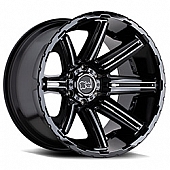 Black Rhino Wheel Rampage - 20 x 9.5&nbsp;Black With Natural Accents - 2095RPG126140B12