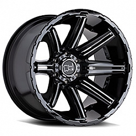 Black Rhino Wheel Rampage - 20 x 9.5&nbsp;Black With Natural Accents - 2095RPG126140B12