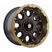 Ballistic Wheels 968 Shield - 20 x 10&nbsp;Flat Black With Bronze Lip - 968200267-19FBFBZ