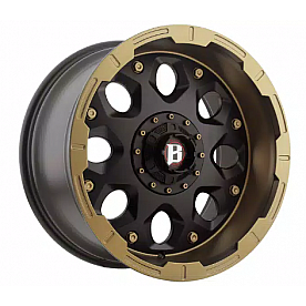 Ballistic Wheels 968 Shield - 20 x 10&nbsp;Flat Black With Bronze Lip - 968200267-19FBFBZ
