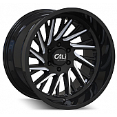 CALI Off-Road Wheel 9114 Purge - 22 x 12&nbsp;Black With Natural Accents - 9114-22236BM