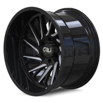 CALI Off-Road Wheel 9114 Purge - 22 x 12 Black With Natural Accents - 9114-22236BM-1