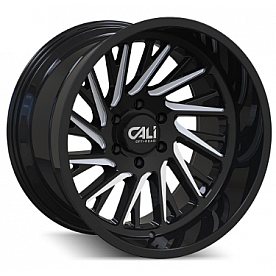 CALI Off-Road Wheel 9114 Purge - 22 x 12&nbsp;Black With Natural Accents - 9114-22236BM