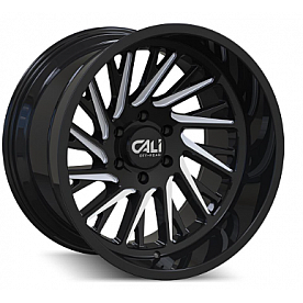 CALI Off-Road Wheel 9114 Purge - 20 x 12&nbsp;Black With Natural Accents - 9114-2236BM