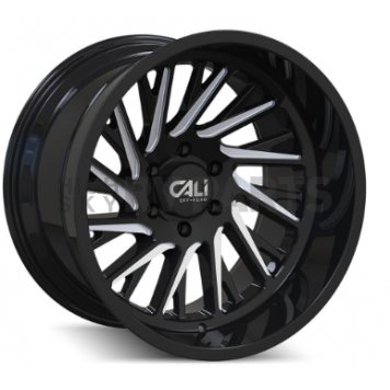 CALI Off-Road Wheel 9114 Purge - 20 x 12 Black With Natural Accents - 9114-2236BM