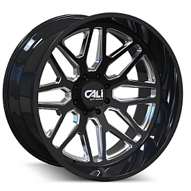 CALI Off-Road Wheel 9115 Invader - 26 x 14&nbsp;Black With Natural Accents - 9115-26436BM