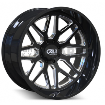 CALI Off-Road Wheel 9115 Invader - 26 x 14 Black With Natural Accents - 9115-26436BM