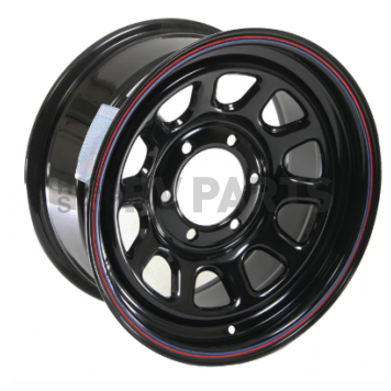 Cragar Wheel Black D Window 342 - 16 x 8 Black With Red And Blue Stripes - 1627605565B