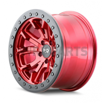 Dirty Life Race Wheels 9303 DT-1 Dual-Tek - 17 x 9  Candy Red With Simulated Beadlock Ring - 9303-7936R12-1