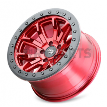 Dirty Life Race Wheels 9303 DT-1 Dual-Tek - 17 x 9  Candy Red With Simulated Beadlock Ring - 9303-7936R12-2