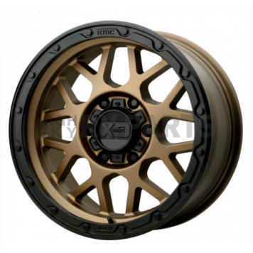 KMC Wheel 18 Diameter 0 Offset Aluminum Bronze With Black Lip Single