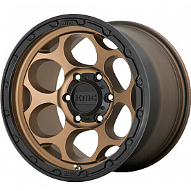 KMC Wheel 18 Diameter 0 Offset Aluminum Bronze With Black Lip Single