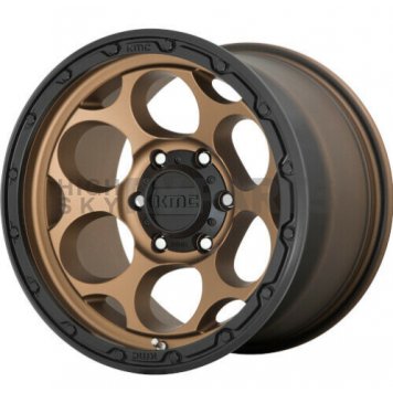 KMC Wheel 18 Diameter 0 Offset Aluminum Bronze With Black Lip Single