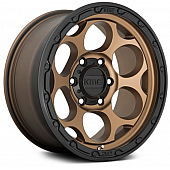 KMC Wheel 18 Diameter 18 Offset Aluminum Bronze With Black Lip Single