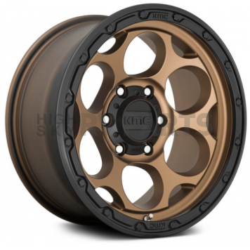 KMC Wheel 18 Diameter 18 Offset Aluminum Bronze With Black Lip Single