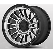 KMC Wheel 18 Diameter 0 Offset Aluminum Black With Natural Face Single